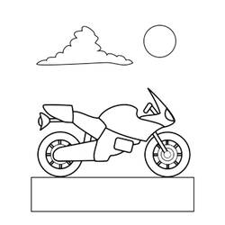 Dessin à colorier: Moto (Transport) #136401 - Coloriages à Imprimer Gratuits