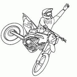 Dessin à colorier: Motocross (Transport) #136498 - Coloriages à Imprimer Gratuits