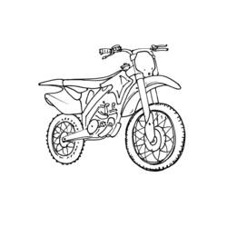 Dessin à colorier: Motocross (Transport) #136499 - Coloriages à Imprimer Gratuits