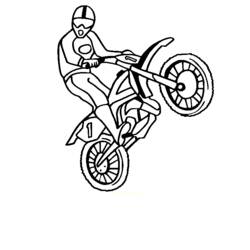 Dessin à colorier: Motocross (Transport) #136506 - Coloriages à Imprimer Gratuits