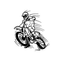 Dessin à colorier: Motocross (Transport) #136516 - Coloriages à Imprimer Gratuits