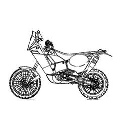 Dessin à colorier: Motocross (Transport) #136521 - Coloriages à Imprimer Gratuits
