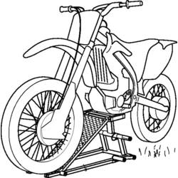 Dessin à colorier: Motocross (Transport) #136542 - Coloriages à Imprimer Gratuits