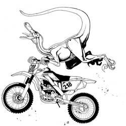 Dessin à colorier: Motocross (Transport) #136610 - Coloriages à Imprimer Gratuits