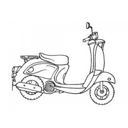 Dessin à colorier: Scooter (Transport) #139535 - Coloriages à Imprimer Gratuits