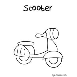 Dessin à colorier: Scooter (Transport) #139543 - Coloriages à Imprimer Gratuits