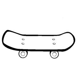 Dessin à colorier: Skateboard / Planche à roulette (Transport) #139284 - Coloriages à Imprimer Gratuits