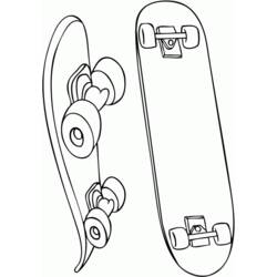 Dessin à colorier: Skateboard / Planche à roulette (Transport) #139291 - Coloriages à Imprimer Gratuits