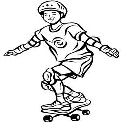 Dessin à colorier: Skateboard / Planche à roulette (Transport) #139294 - Coloriages à Imprimer Gratuits