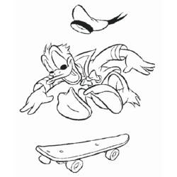 Dessin à colorier: Skateboard / Planche à roulette (Transport) #139313 - Coloriages à Imprimer Gratuits