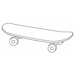 Dessin à colorier: Skateboard / Planche à roulette (Transport) #139315 - Coloriages à Imprimer Gratuits