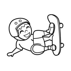 Dessin à colorier: Skateboard / Planche à roulette (Transport) #139319 - Coloriages à Imprimer Gratuits