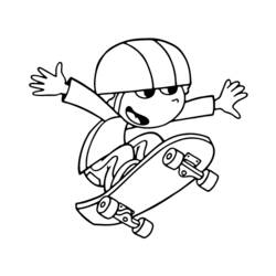 Dessin à colorier: Skateboard / Planche à roulette (Transport) #139356 - Coloriages à Imprimer Gratuits