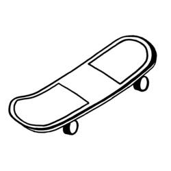 Dessin à colorier: Skateboard / Planche à roulette (Transport) #139392 - Coloriages à Imprimer Gratuits