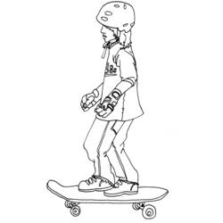 Dessin à colorier: Skateboard / Planche à roulette (Transport) #139404 - Coloriages à Imprimer Gratuits