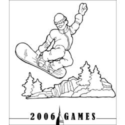 Dessin à colorier: Snowboard / Planche à neige (Transport) #143799 - Coloriages à Imprimer Gratuits