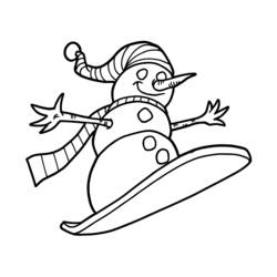 Dessin à colorier: Snowboard / Planche à neige (Transport) #143805 - Coloriages à Imprimer Gratuits