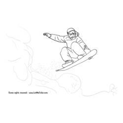 Dessin à colorier: Snowboard / Planche à neige (Transport) #143815 - Coloriages à Imprimer Gratuits