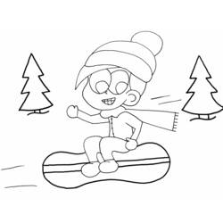 Dessin à colorier: Snowboard / Planche à neige (Transport) #143823 - Coloriages à Imprimer Gratuits