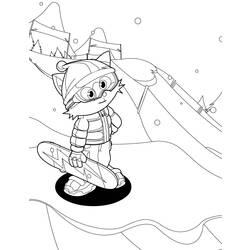Dessin à colorier: Snowboard / Planche à neige (Transport) #143829 - Coloriages à Imprimer Gratuits