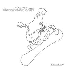 Dessin à colorier: Snowboard / Planche à neige (Transport) #143870 - Coloriages à Imprimer Gratuits