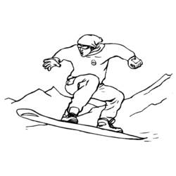 Dessin à colorier: Snowboard / Planche à neige (Transport) #143887 - Coloriages à Imprimer Gratuits