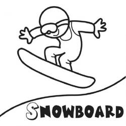 Dessin à colorier: Snowboard / Planche à neige (Transport) #143900 - Coloriages à Imprimer Gratuits