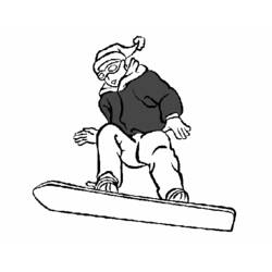 Dessin à colorier: Snowboard / Planche à neige (Transport) #143929 - Coloriages à Imprimer Gratuits
