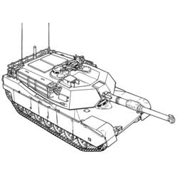 Dessin à colorier: Tank (Transport) #138002 - Coloriages à Imprimer Gratuits