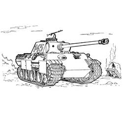 Dessin à colorier: Tank (Transport) #138003 - Coloriages à Imprimer Gratuits