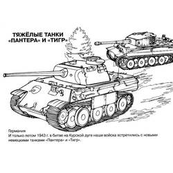 Dessin à colorier: Tank (Transport) #138010 - Coloriages à Imprimer Gratuits