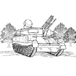 Dessin à colorier: Tank (Transport) #138044 - Coloriages à Imprimer Gratuits