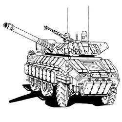 Dessin à colorier: Tank (Transport) #138055 - Coloriages à Imprimer Gratuits
