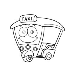 Dessin à colorier: Taxi (Transport) #137213 - Coloriages à Imprimer Gratuits