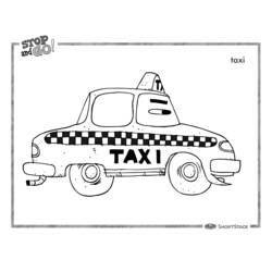 Dessin à colorier: Taxi (Transport) #137214 - Coloriages à Imprimer Gratuits