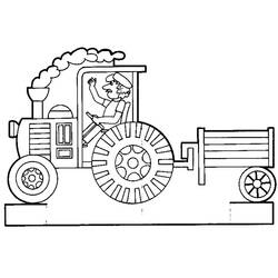 Dessin à colorier: Tracteur (Transport) #141932 - Coloriages à Imprimer Gratuits