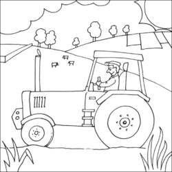 Dessin à colorier: Tracteur (Transport) #141935 - Coloriages à Imprimer Gratuits