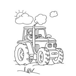 Dessin à colorier: Tracteur (Transport) #141939 - Coloriages à Imprimer Gratuits