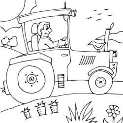 Dessin à colorier: Tracteur (Transport) #141940 - Coloriages à Imprimer Gratuits