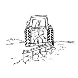 Dessin à colorier: Tracteur (Transport) #141941 - Coloriages à Imprimer Gratuits
