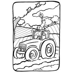 Dessin à colorier: Tracteur (Transport) #141946 - Coloriages à Imprimer Gratuits