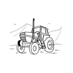 Dessin à colorier: Tracteur (Transport) #141958 - Coloriages à Imprimer Gratuits