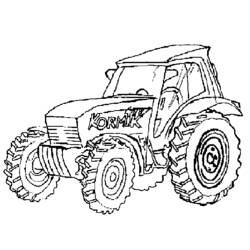 Dessin à colorier: Tracteur (Transport) #141968 - Coloriages à Imprimer Gratuits