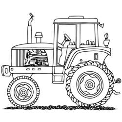 Dessin à colorier: Tracteur (Transport) #141973 - Coloriages à Imprimer Gratuits