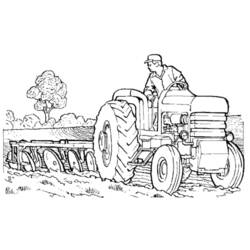 Dessin à colorier: Tracteur (Transport) #141976 - Coloriages à Imprimer Gratuits