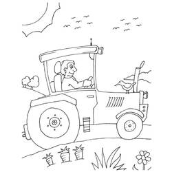 Dessin à colorier: Tracteur (Transport) #141984 - Coloriages à Imprimer Gratuits