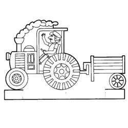 Dessin à colorier: Tracteur (Transport) #141992 - Coloriages à Imprimer Gratuits