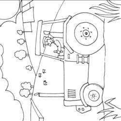 Dessin à colorier: Tracteur (Transport) #142007 - Coloriages à Imprimer Gratuits