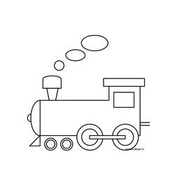 Dessin à colorier: Train / Locomotive (Transport) #135029 - Coloriages à Imprimer Gratuits