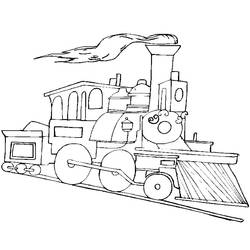 Dessin à colorier: Train / Locomotive (Transport) #135030 - Coloriages à Imprimer Gratuits